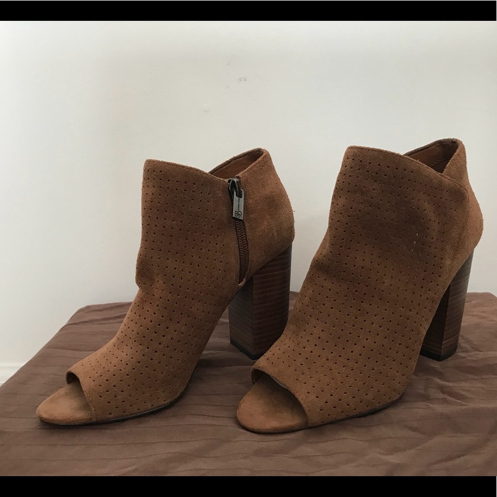 Jessica Simpson Keris Suede Open Toed Booties